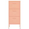 vidaXL Storage Cabinet Pink 42.5x35x101.5 cm Steel