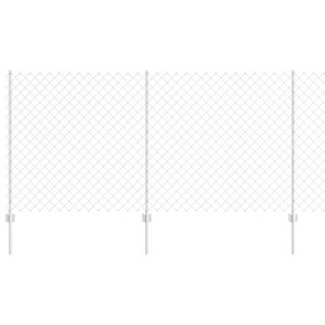vidaXL Chainlink Fence with Post 25 x 1.2 m Galvanised Steel Silver