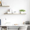 vidaXL Floating Wall Shelf Oak 120x23.5x3.8 cm MDF