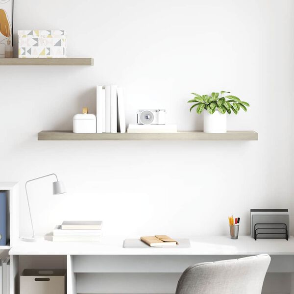 vidaXL Floating Wall Shelf Oak 120x23.5x3.8 cm MDF