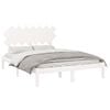 vidaXL Bed Frame without Mattress White 140x200 cm Solid Wood