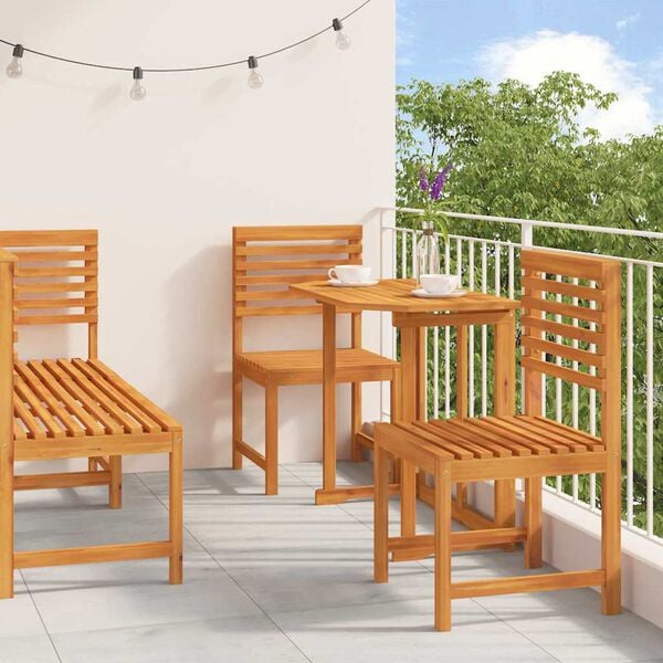 vidaXL Garden Bistro Set 5 pcs Brown Solid Acacia Wood