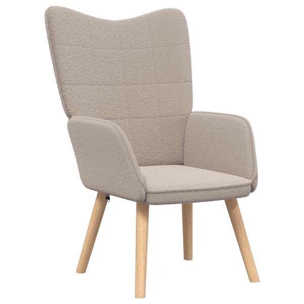 vidaXL Armchair Light Grey 62 x 67 x 95.5 cm Sherpa Fabric