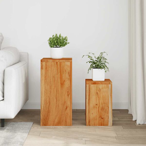 vidaXL Plant Stands 2 pcs Solid Acacia Wood