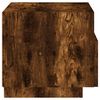 vidaXL Bedside Cabinet with LED Lights Smoked Oak 40x39x37 cm