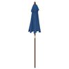 vidaXL Garden Parasol with Wooden Pole Azure Blue 196x231 cm