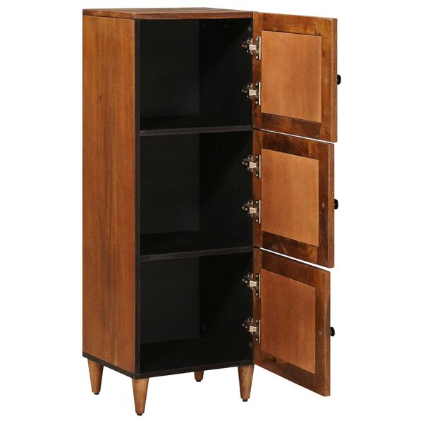 vidaXL Highboard with Door Walnut 40 x 33.5 x 110 cm Solid Mango Wood