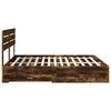 vidaXL Bed Frame with Drawer with Headboard Manual Engineered Wood