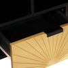 vidaXL TV Cabinet Black and Gold 100 x 33 x 46 cm Engineered wood