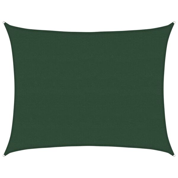 vidaXL Sunshade Sail 160 g/m² Dark Green 6x7 m HDPE