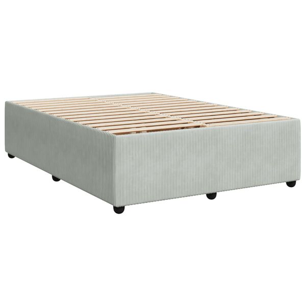 vidaXL Bed Frame without Mattress Light Grey 140x200 cm Velvet