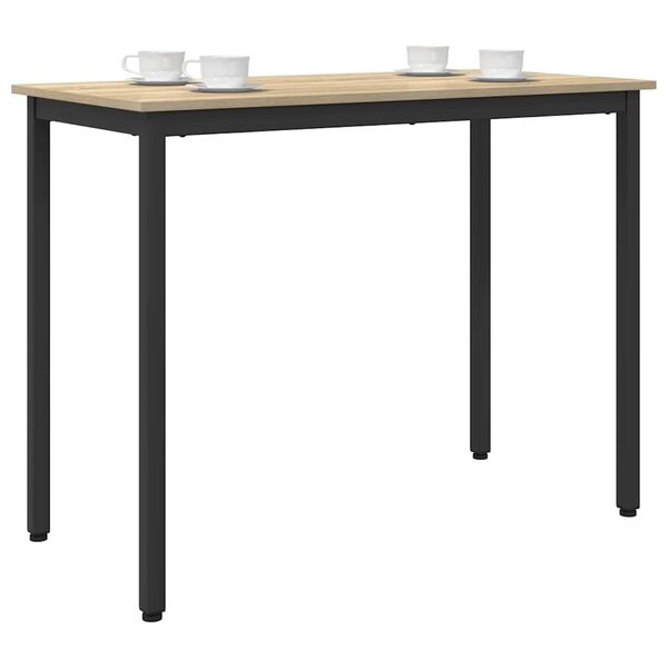 vidaXL Table Sonoma Oak 100 x 50 x 76.5 cm Engineered Wood and Steel
