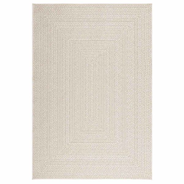 vidaXL Rug ZIZUR Cream 140x200 cm Jute Look Indoor and Outdoor