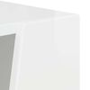 vidaXL Side Shelf High Gloss White 33 x 32 x 100.5 cm Engineered Wood
