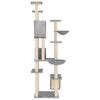 vidaXL Cat Tree with Sisal Scratching Posts Light Grey 191 cm