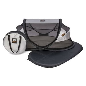 DERYAN Pop-up Baby Travel Cot with Mosquito Net Luxe Silver