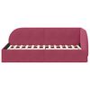 vidaXL Corner Bed Frame with Headboard Wine Red 100 cm x 200 cm Velvet