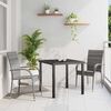 vidaXL Garden Dining Set 3 pcs Grey Powder-Coated Steel