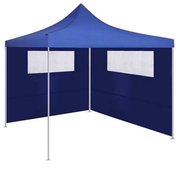 vidaXL Gazebo Sidewalls with Windows 2 pcs Blue