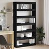 vidaXL Book Cabinet Black 100 x 30 x 198 cm Engineered Wood