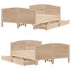 vidaXL Bed Frame without Mattress 120x190 cm Small Double Solid Wood Pine