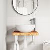 vidaXL Basin Shelf Wall Mounted Steel and Solid Wood Oak