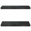 vidaXL Wall Shelves 2 pcs 50x23.5 cm Black Stainless Steel