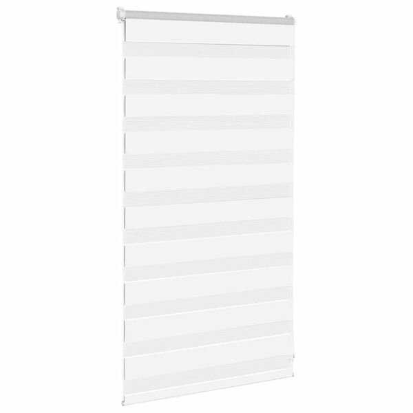 vidaXL Zebra Blind White 80x100 cm Fabric Width 75.9 cm Polyester