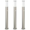 vidaXL Bollard Lights with Sensor 3pcs 80 cm Stainless Steel IP44