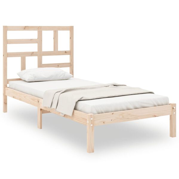 vidaXL Bed Frame without Mattress Solid Wood 90x190 cm Single