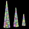 vidaXL Christmas Tree 3 pcs Multicolour 20 x 20 x 80 cm Acrylic