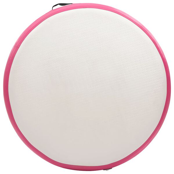 vidaXL Inflatable Gymnastic Mat with Pump 100x100x15 cm PVC Pink