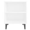 vidaXL Bed Cabinet with Metal Legs White 40x30x50 cm