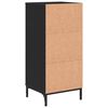 vidaXL Bathroom Cabinet with Drawer with Door Black 39.5 x 36 x 88 cm