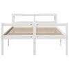vidaXL Senior Bed with Headboard without Mattress White 150x200 cm King Size