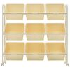 vidaXL 9-Basket Toy Storage Trolley White Plastic