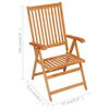vidaXL 9 Piece Garden Dining Set Solid Teak Wood