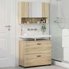 vidaXL Bathroom Furniture Set with Drawer with Shelf 2 pcs Sonoma Oak