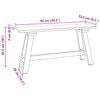 vidaXL Bench Natural 92 x 23.5 x 45.5 cm Solid Mahogany wood