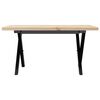 vidaXL Coffee Table X-Frame 80x50x40.5 cm Solid Wood Pine and Steel
