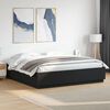 vidaXL Bed Frame with LED without Mattress Black 180x200 cm Super King