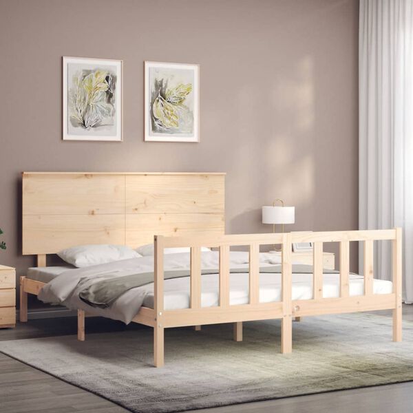 vidaXL Bed Frame without Mattress 160x200 cm Solid Wood Pine