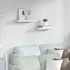 vidaXL Wall Shelf 2 pcs White Marble 50 x 23.5 x 4 cm Engineered Wood