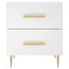 vidaXL Bedside Cabinet White 40x35x47.5 cm Engineered Wood