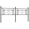 vidaXL Metal Replace Headboard Black 200 cm