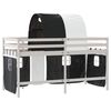vidaXL Kids' Loft Bed with Tunnel without Mattress White&Black 80x200cm