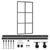 vidaXL Sliding Door with Hardware Set ESG Glass&Aluminium 102x205 cm