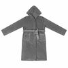 vidaXL Bathrobe Hoodie Dark Grey M Flannel