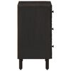 vidaXL Bedside Cabinet Black 50x33x60 cm Solid Wood Mango