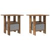 vidaXL Bedside Table 2 pcs Old Wood 41 x 40 x 45 cm Engineered Wood